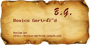 Bovics Gertrúd névjegykártya